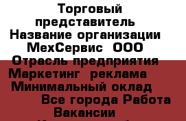 Торговый представитель › Название организации ­ МехСервис, ООО › Отрасль предприятия ­ Маркетинг, реклама, PR › Минимальный оклад ­ 70 000 - Все города Работа » Вакансии   . Кировская обл.,Захарищево п.